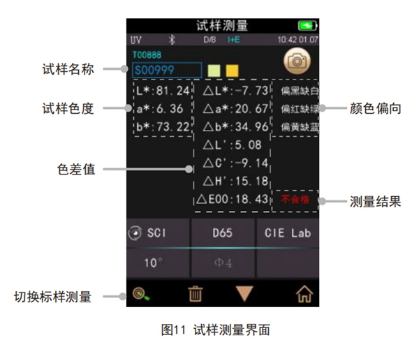 泰双分光测色仪的测量结果查看方法